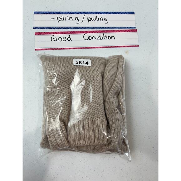 Saks Fifth Avenue Women Cowl Neck Open Side Tunic Sweater Vest Beige‎ S Capsule - Picture 16 of 16